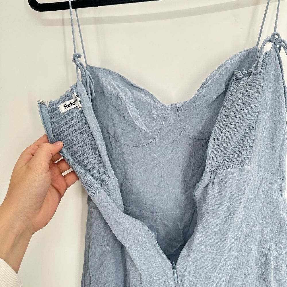 Reformation Juliette Dress in Mineral Blue Size 4 - Picture 10 of 13